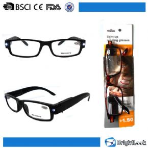 New style fashion italian design ce reading glasses with LED light with package